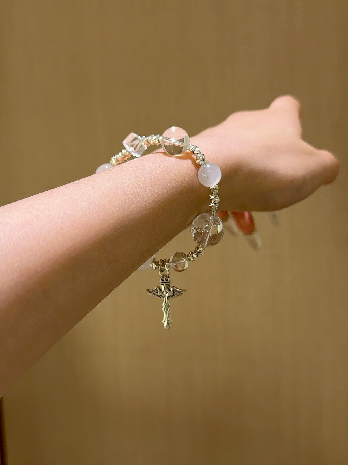 ▫️▪️ White Ghost White Crystal White Ace Blue Moonlight Bracelet